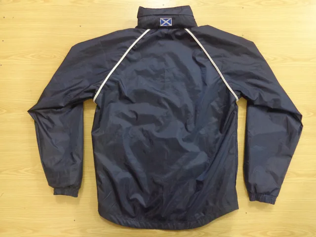 Navy Contrast-Piping Zip Jacket, view 3