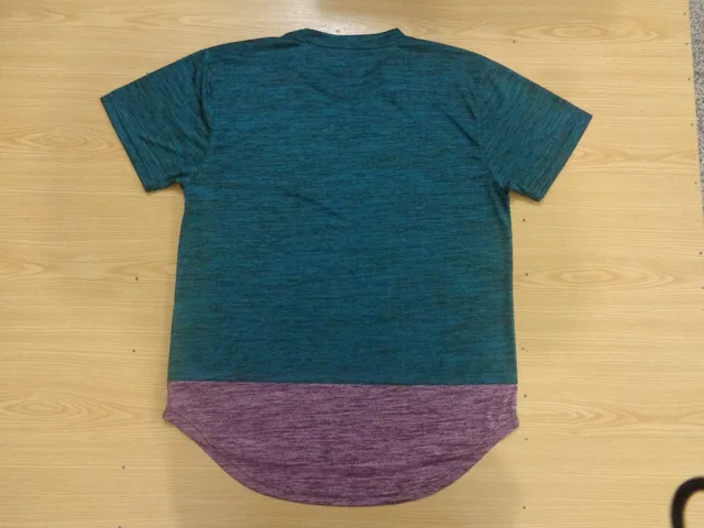 Teal & Muted Purple Casual T-Shirt, view 2