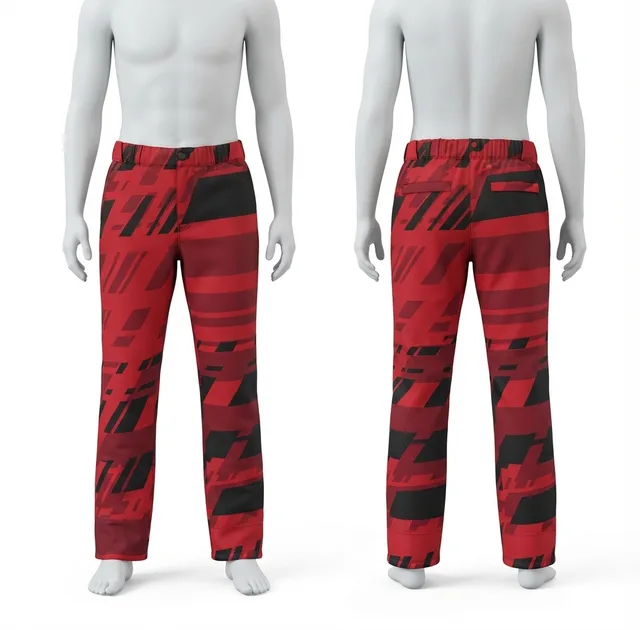 Red & Black Baseball Pants