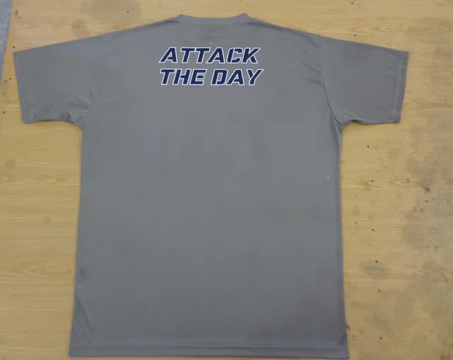 Olive-Grey & Blue Casual T-Shirt, view 3
