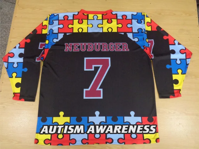 Multicolour & Black Ice Hockey Jersey, view 3