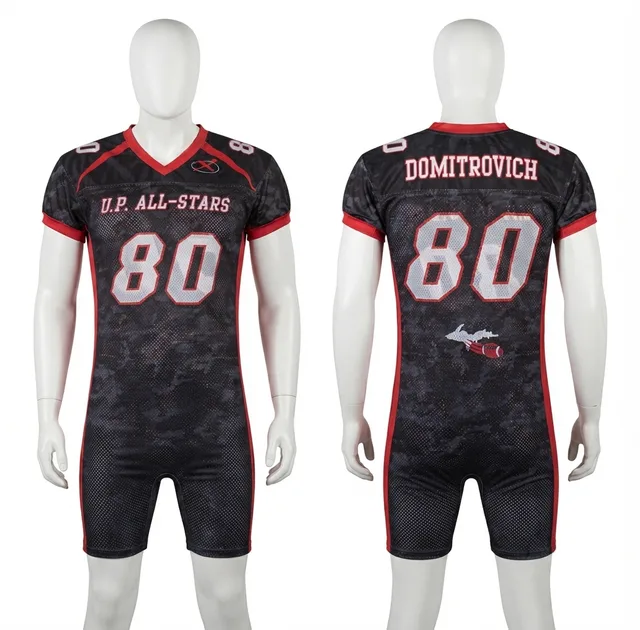 Black Camo American Football Jersey