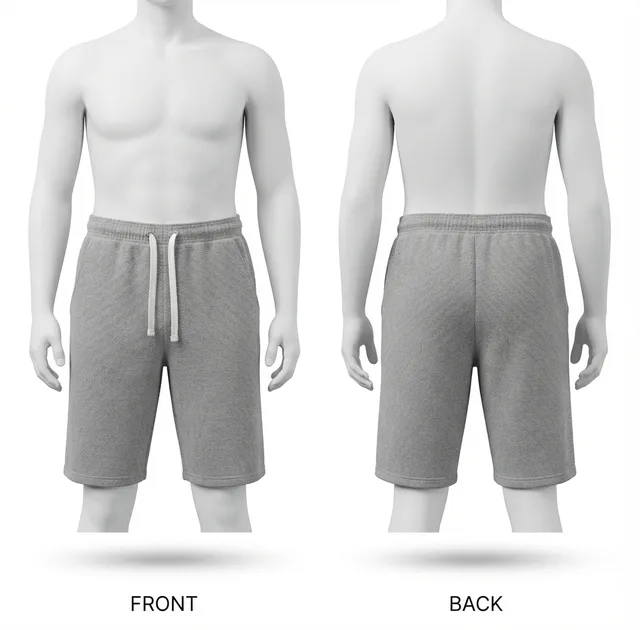 Light Grey Casual Shorts, reference view