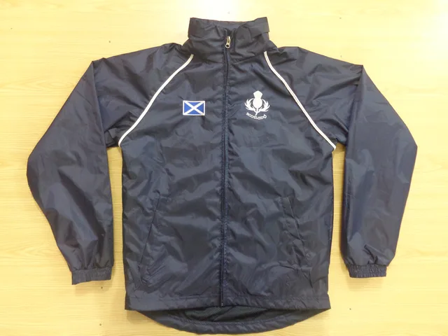 Navy Contrast-Piping Zip Jacket, view 2