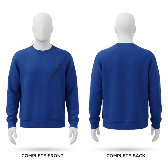 Blue Casual Sweatshirt