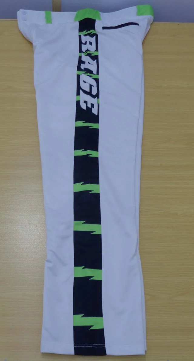White, Green & Black Baseball Pants, view 4