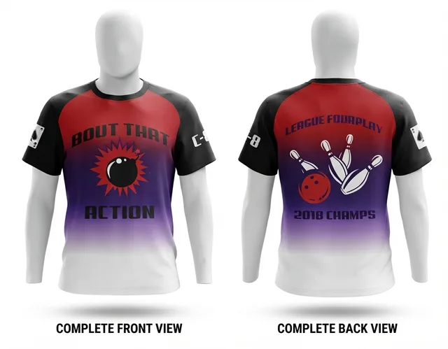 Red, Purple & White Custom T-Shirt
