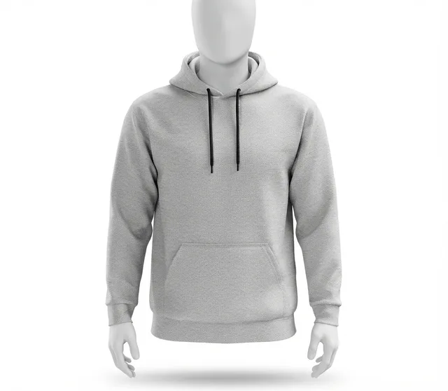 Light Grey Casual Hoodie, reference view