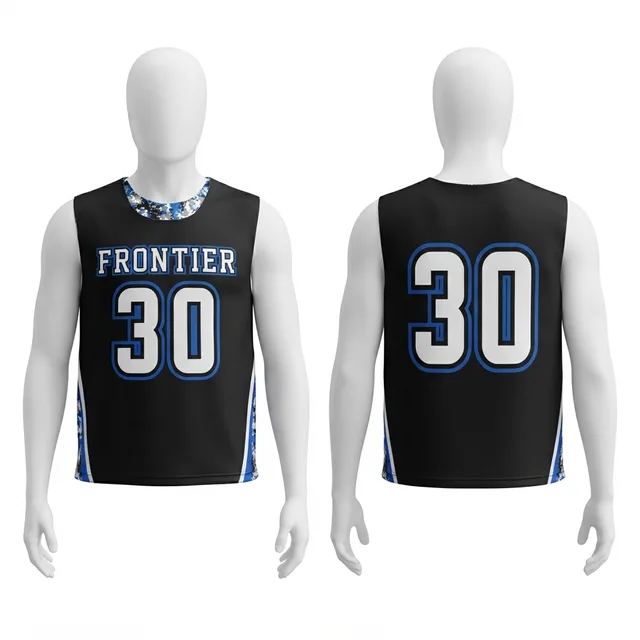 Blue, Black & White Lacrosse Jersey