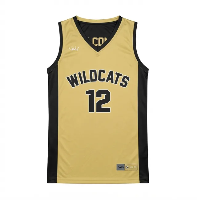 Gold & Black Basketball Jersey, view 2