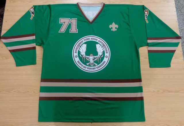 Green & Gold Ice Hockey Jersey, view 2