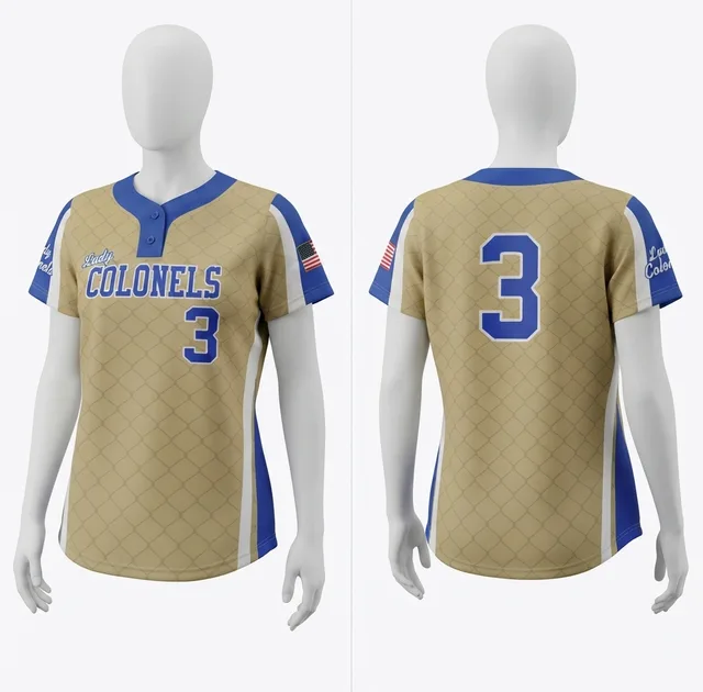Gold & Blue Baseball & Softball Jersey