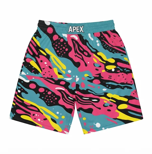 Pink, Aqua & Black Basketball Jersey, view 4