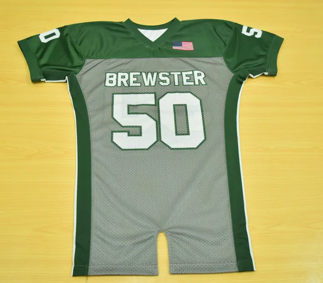 Green & Grey American Football Jersey, view 2