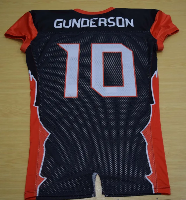 Black & Red American Football Jersey, view 3