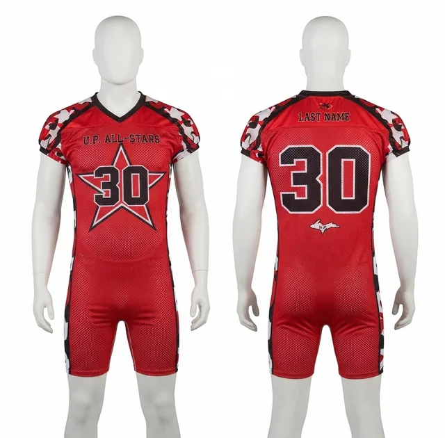 Red Camo American Football Jersey