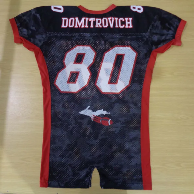 Black Camo American Football Jersey, view 3