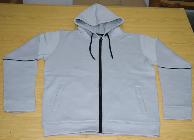 Light Grey & Black Casual Hoodie, view 2
