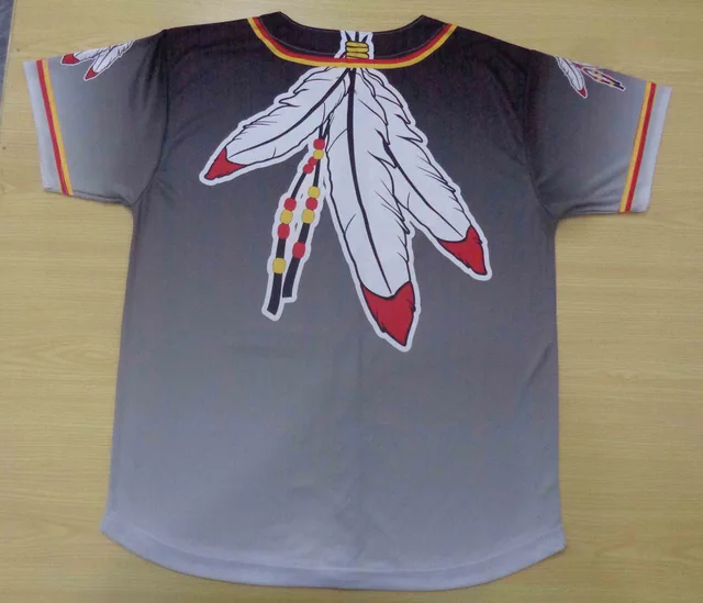 Grey & Orange Baseball & Softball Jersey, view 3
