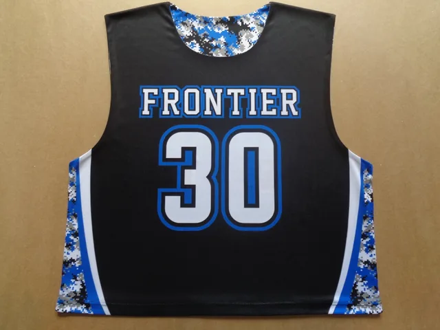 Blue, Black & White Lacrosse Jersey, view 2