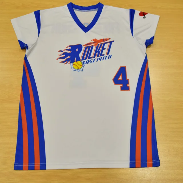 White, Blue & Orange Custom T-Shirt, view 2