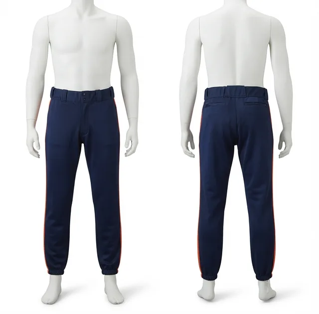 Navy & Orange Baseball Pants