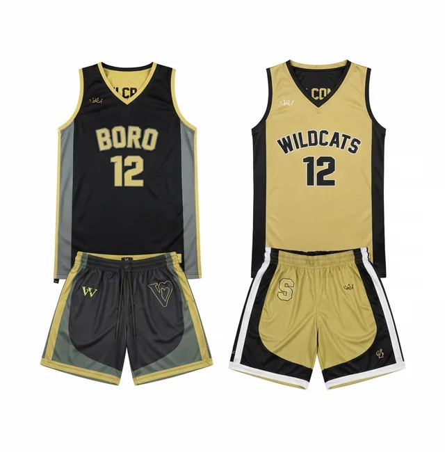 Gold & Black Basketball Jersey
