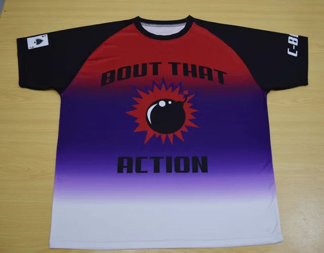 Red, Purple & White Custom T-Shirt, view 2