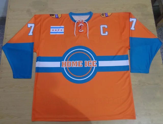 Orange & Blue Ice Hockey Jersey, view 2