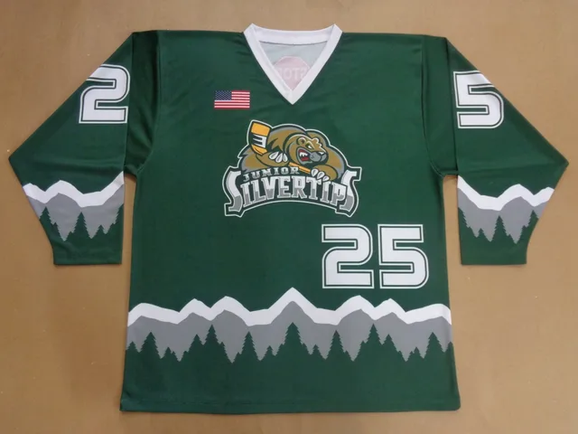 Dark Green & White Ice Hockey Jersey, view 2