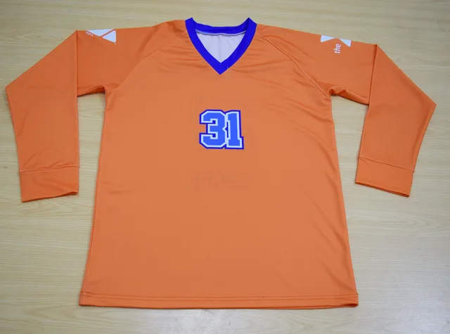Orange & Blue Long-Sleeve Custom Shirt, view 2