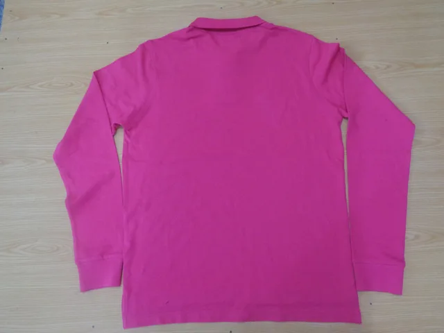 Pink Long-Sleeve Polo Shirt, view 3