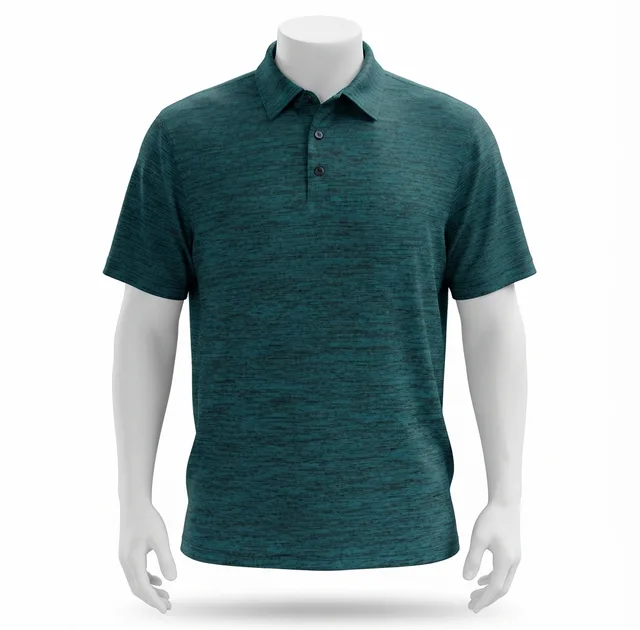 Teal Casual Polo Shirt, reference view